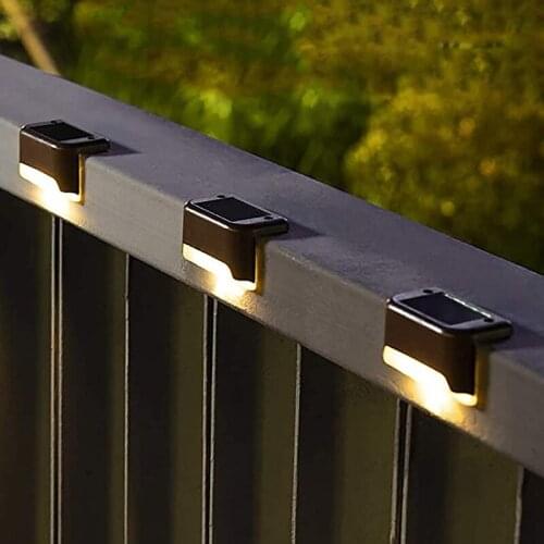 10pc/Lot Solar Deck Lights Outdoor Waterproof Led Solar Fence Lamp for Pathway Patio Garden Steps Fence Deck Railing Stairs