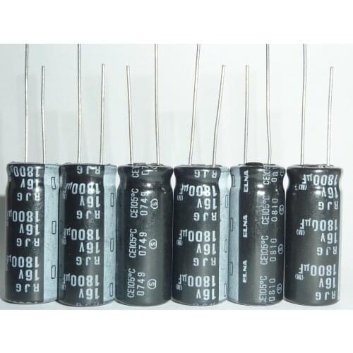 5pcs/50pcs 1800uF 16V ELNA RJG series 10x25mm 16V1800uF Audio grade capacitor