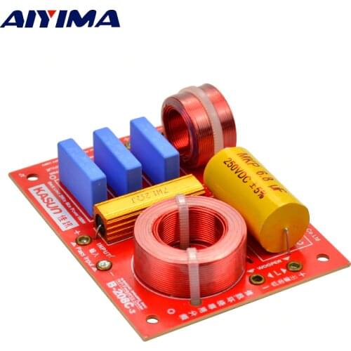 AIYIMA 1Pcs Speaker Frequency Divider 2 Way Crossover Hi-Fi Sound Speaker Frequency Divider Crossover Filters
