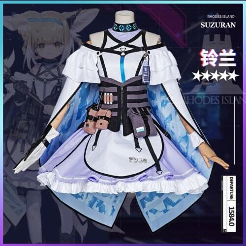 Anime Arknights Suzuran RHODES ISLAND New Operator The Nine-tails Fox Suit Dress Cosplay Costume Halloween Women Free Shipping
