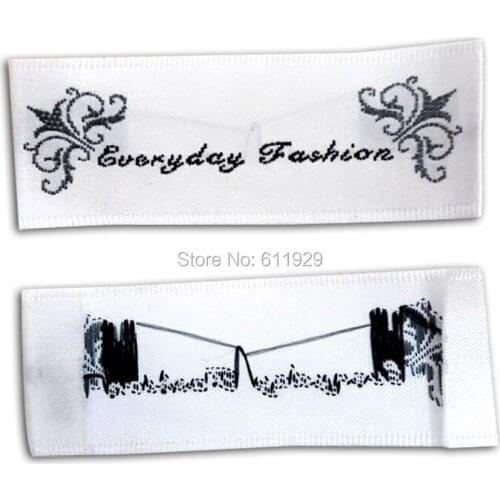 Free shipping custom clothing woven label/embroidered main labels/garment printed tags/collar labels/brand/logo 1000 pcs a lot