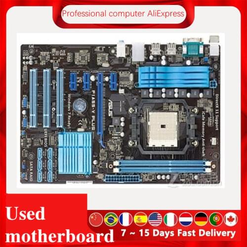 For ASUS F1A55-V PLUS Motherboard Socket FM1 DDR3 For AMD A55M A55 Original Desktop Mainboard SATA II Used Mainboard