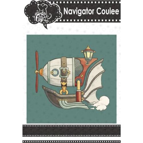 Steampunk Hot New Metal Cutting Mould Retro Spaceship DIY Cutting Die Scrapbook Paper Craft Blade Punch Cutting Die Die 2021