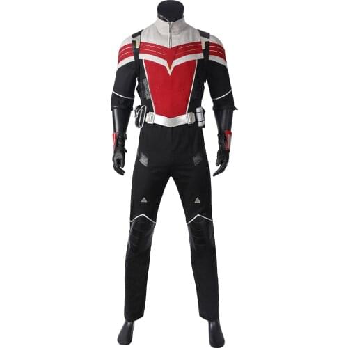 Superhero Falcon Costume Fancy Adult Men Captain Jumpsuit