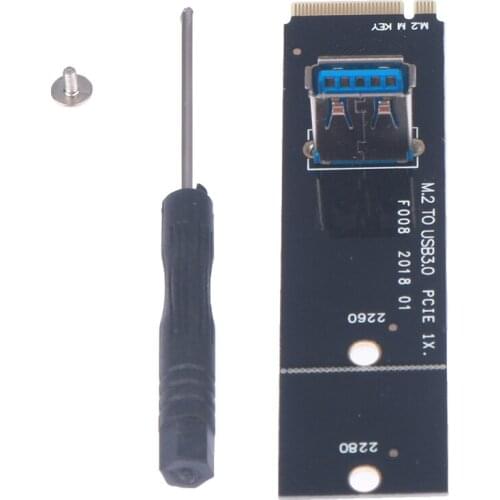 M.2 To PCI-E Channel USB 3.0 Transfer PCI-E Riser Card Adapter For Mining Machin