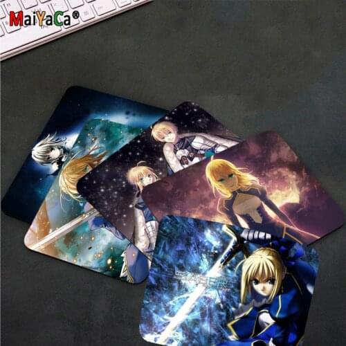 MaiYaCa Custom Skin Fate Saber Gamer Speed Mice Retail Small Rubber Mousepad Top Selling Wholesale Gaming Pad mouse