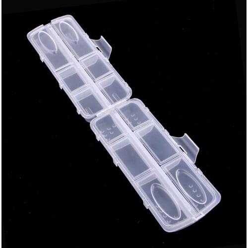 Plastic Fishing Tackle Cases 12 Compartments Transparent Storage Holder Button Pill Vitamin Container Replacement Tackles