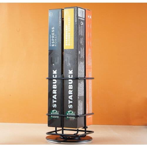 Nespresso Drawer Plating Display Capsules Stainless Coffee Pod Holder Stand Metal Storage Silvery Coffee Rotate New Rack