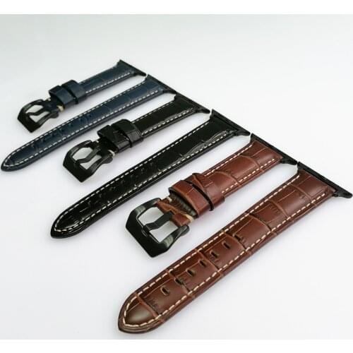 Watchbands genuine cow leather watch strap for Apple Watch Band 42mm 38mm series 5 4 3 2 1 iwatch 4 44mm 40mm watch bracelet