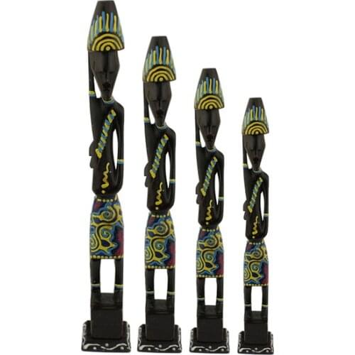 Modern Wood African Tarımbar Family 4'Lü trinket trinket baratija حلية орнаментальный