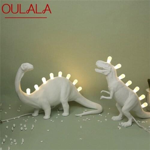 OULALA Table Lamps LED Resin Contemporary Creative Cartoon Dinosaur Decoration Desk Light For Home