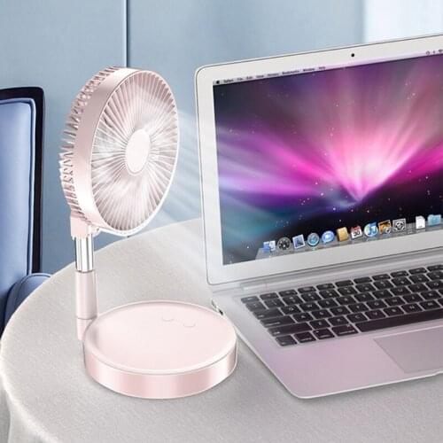 Universal 7.8inch Cellphone Bluetooth Smart App Remote Control Timing 4-Speed Oscillating Fan Telescopic USB Desk Fan