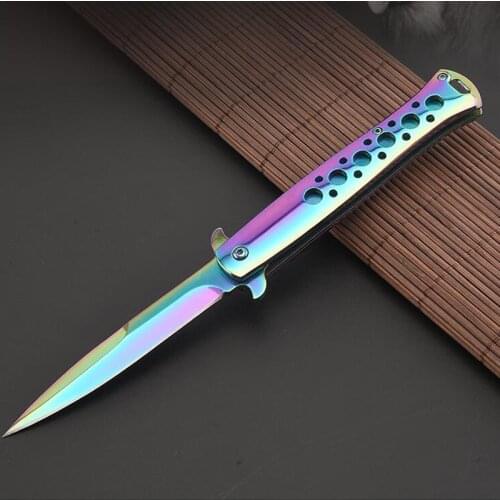 High Quality 58HRC Pocket Folding Knife Tactical Hunting Survival Combat Knives EDC Multi Tools Aluminum Handle Military Knife