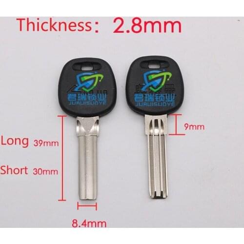 10pcs x Double Slot Two Row key embryo House Key Blade Replacement Length 30mm 39mm JF026