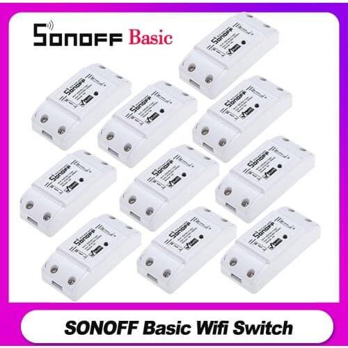 2/3/4/5/6/20pcs SONOFF Basic Wifi Switch for Alexa Google Home Timer 10A/2200W Wireless Remote Switch Smart Automation Module