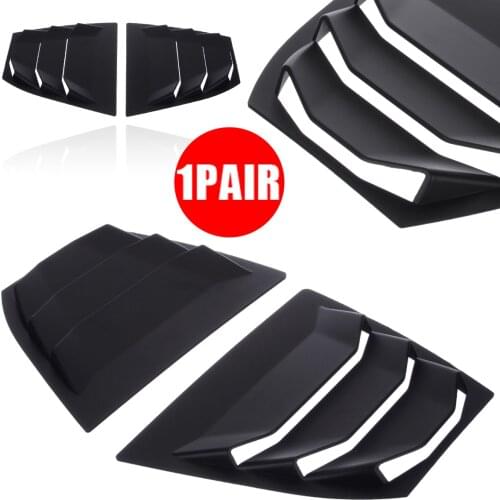 1 Pair Rear Quarter Panel Window Side Louver Vent ABS Matte Black For Mazda 3 AXELA 14-17