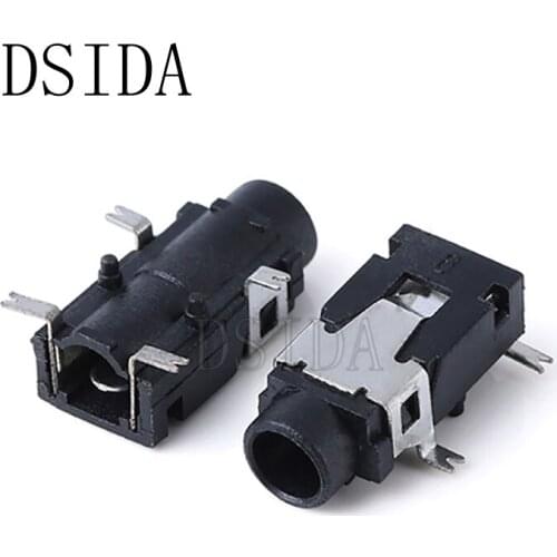 10pcs/lot PJ-321 PJ321 3.5mm Female Audio Connector 4Pin SMD SMT Headphone Jack Socket PJ-321A PCB Mount Stereo Jack High Qualiy