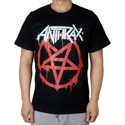 6 designs Harajuku Anthrax Rock Brand Cotton black shirt mma fitness Hardrock heavy Metal thrash Streetwear skateboard vetement