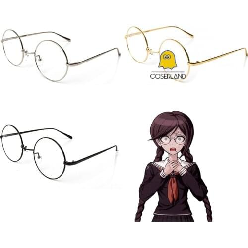 Anime Glasses Cosplay Accessories Danganronpa Toko Fukawa Cosplay Glasses Large Wire-rimmed Round Glasses Men Women Eyewear Gift