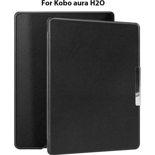 Folio PU Leather Case for 2014 Release Kobo Aura H2o Edition 1 6.8" Waterproof E-reader Protective Cover Skin + Gift
