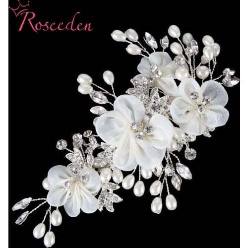 Flower Bridal Hair Combs Hairpin Ornaments Fashion Hairwear Wedding Hair Accessories for Women Girl Headpiece Decoration RE3178