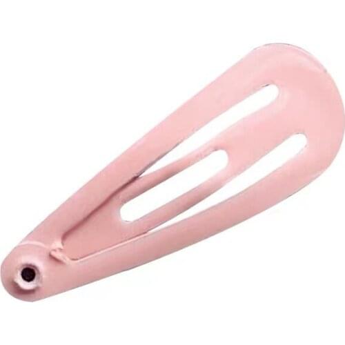 50pcs/box 3cm Alloy Paint Drop-shaped Children Hair Clip Candy Color Cute Girls Hair Accessories for Girls Side Clip Bangs Clip