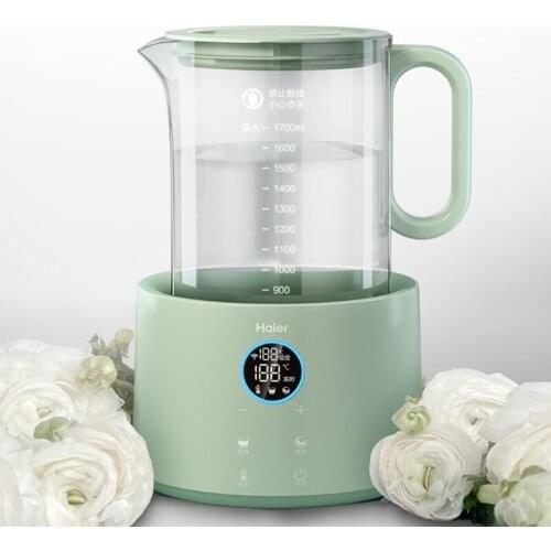 Haier Constant Temperature Hot Water Bottle Newborn Baby Intelligent Household 1.7L Milk Mixer All Glass Pot 220V