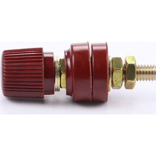 2PCS Terminal Blocks Red Black 6mm Stud Premium Remote Battery Power Junction Terminals Welding Machine Inverter Post Connector