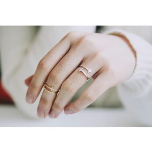 Fashion opening can be fine tuned double cross ring jewelry for Mens and womens ring Wholesale 30Psc/Lot