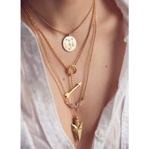 Fashion street snap angel wings arrow Bib Collar Necklaces Chunky Multi Layers Exaggerated Necklace & Pendants Statement Jewelry