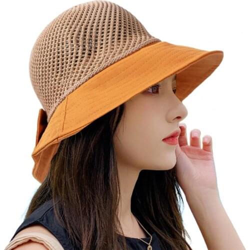 Bucket Hat Casual Wide Brim Polyester Breathable Fishing Hat for Outdoor