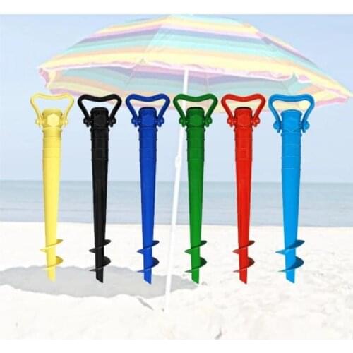 Sun Beach Fishing Stand Rain Gear Garden Patio Parasol Ground Anchor Spike Umbrella Stretch Stand Holder for Camping & Hiking