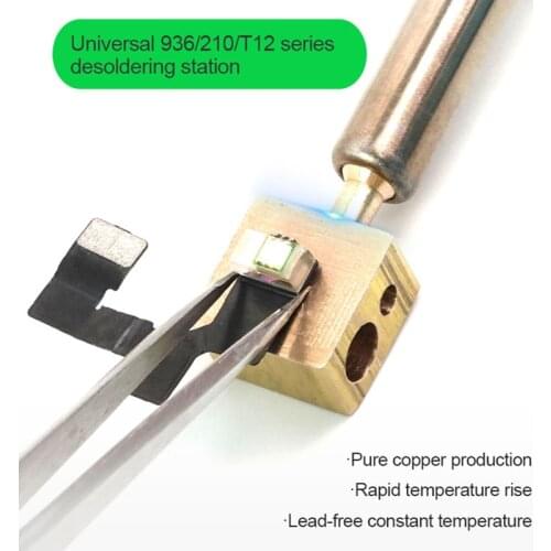 RELIFE RL-067 3-in-1 Multi-Series 936/210/T12 Universal Pure Copper Miniature Heating Table Removable Desoldering Station