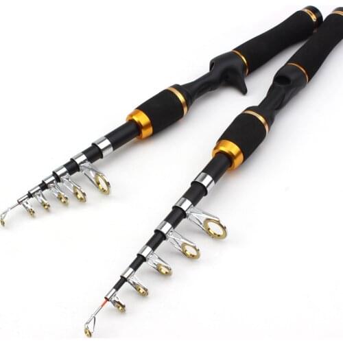 1.65M ultrashort Telescopic Protable Carbon Spinning Fishing Rod Casting Rods Short Sea Rod Lure Weight 10-20g Free shipping