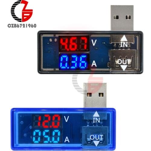 USB Tester 3.3V-18V DC Digital Voltmeter Ammeter 18V Phone Power Bank Fast Quick Charger Detector Monitor Voltage Current Meter