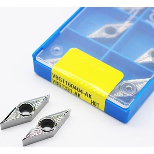 VBGT160404 AK H01 VBGT 160404 Aluminum cutter blade Insert Cutting Tool turning tool CNC Tools AL +TIN Alloy wood