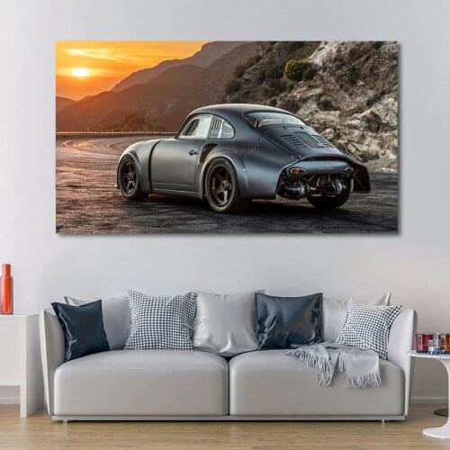 Vintage Car Posters Twin Turbo Porsches 356 Car Artwork Wall Art Picture HD Prints Canvas Painting For Home Living Room Decor