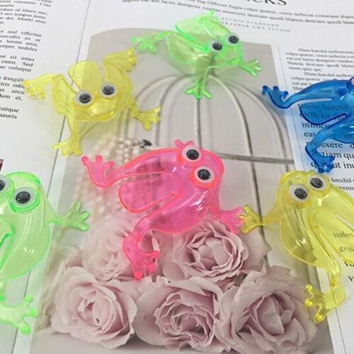 10Pcs Jumping Frogs Novelty Assorted Hoppers Game Kids Party Birthday Party Education Action Figure Toy For Kids Children