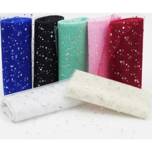 10 Yards*15Cm Glitter Sequin Tulle Roll Ballet Wedding Dress Decoration Organza Diy Craft Birthday Party Decoration Supplies