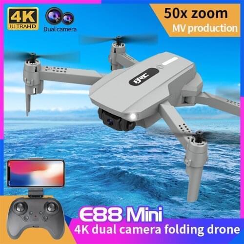 2021 New E88 Mini Drone 4K HD Camera Real-time Transmission Wifi FPV Mini Foldable Quadcopter Helicopter Toys for Boy VS E525