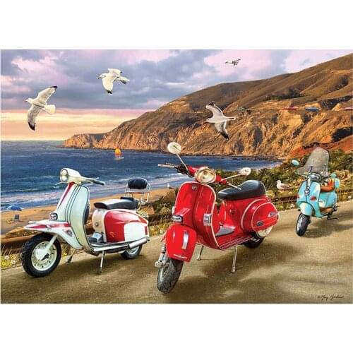 Diamond Painting Cross Stitch 5D DIY Scooters and Motor cars picture Diamond Embroidery Rhinestone Mosaic of Full Square Round