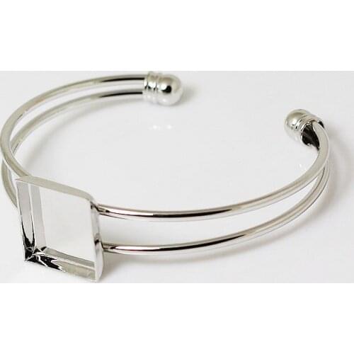 Beadsnice Cuff Bracelet Bracelet Base Brass Bangle Setting Nickel Free Lead Free 16mm Bracelet Tray ID26165