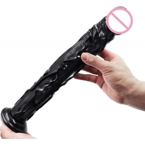 Black 14 Inch Big Dildo with Suction Cup Super Soft Silicone Horse Dildo Sex Toys for Women Adult Huge Penis Sex Products