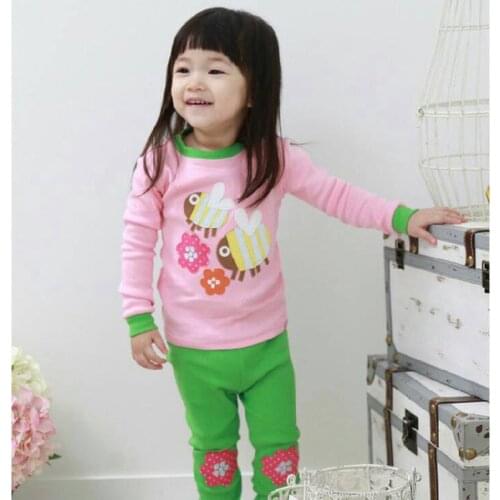 Childrens Pajamas Set Autumn Fashion Cartoon Baby Girls Clothing Suits 100% Cotton Pyjamas Children Princess Sleepwear