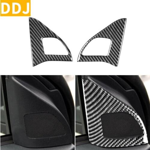 For Mitsubishi Lancer ES DE 2008-2015 Carbon Fiber Both Side Door Tweeters Sticker Speakers Modified Cover Trim Car Accessories