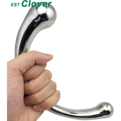 Stainless Steel G-Spot Massager Stick Metal Anal Stimulator Sex Dildo For Women/Men/ Gay F986