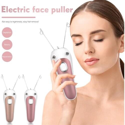 Cotton Thread Epilator Electric Facial Body Hair Removal Beauty Machine Mini USB Painless Woman Hair Remover Face Lip Depilator