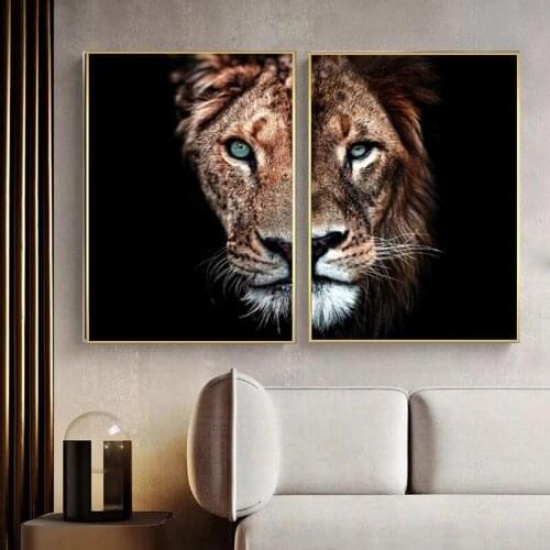 African Lion Canvas HD Print Painting Wall Art Decor Picture Modern Animal Poster Living Room Home Decoration Design