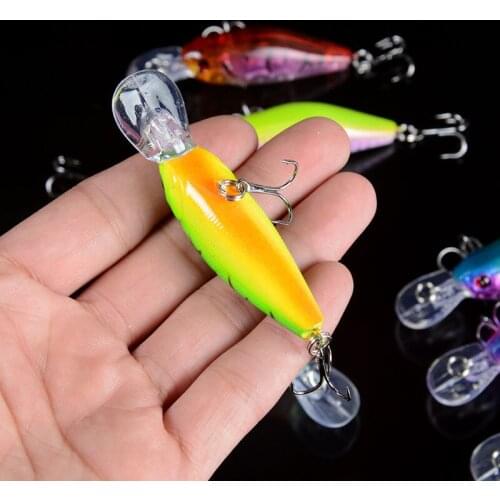 10Colors 7cm/8g Artificial Floating Water Plastic Hard Bait Bass 6# With Sharp Treble Hook Anti-corrosion 3D Simulation Eyes