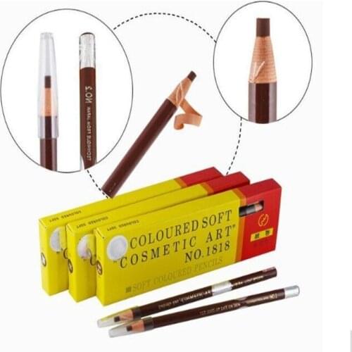 24 Pcs Eyebrow Pencil Soft Crayon Waterproof Eye Brown Fashion Colors Makeup Pen By Free Shipping